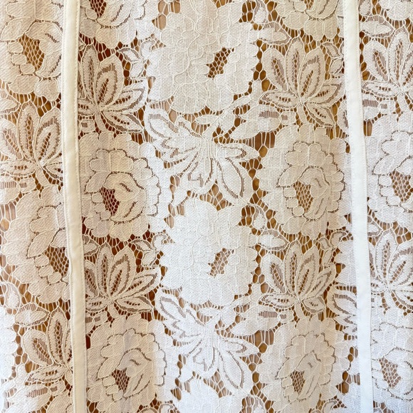 NWT Lulu's Bridal White Floral Lace Overlay Sleeveless Maxi Dress Boho Wedding - Picture 5 of 13